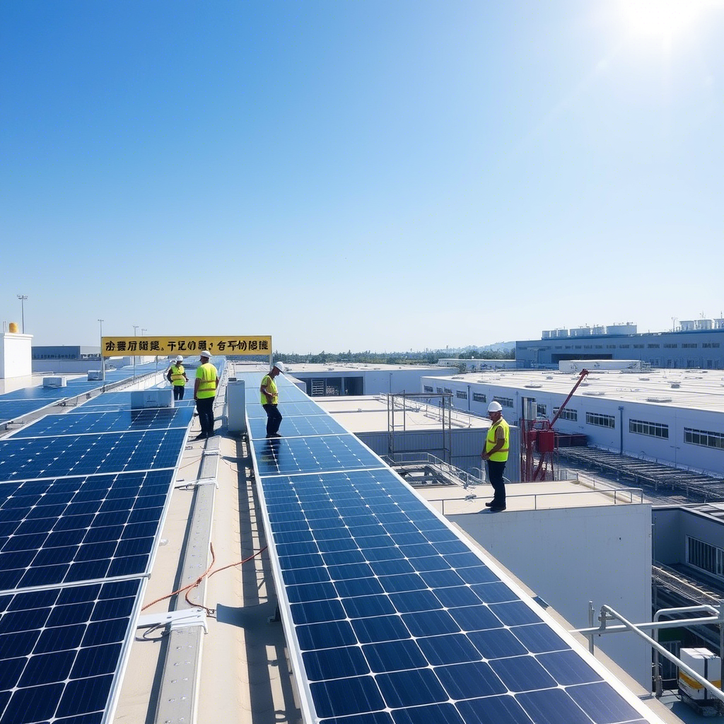 Lắp đặt hệ thống điện năng lượng mặt trời cho nhà máy Đông Á